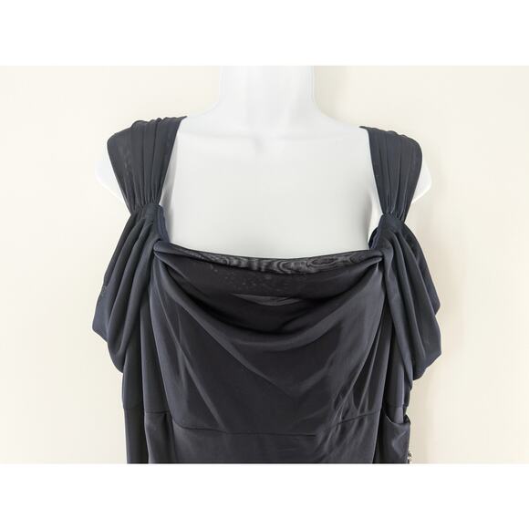 ALEX Evenings Navy Blue Dress Formal Gown Long Maxi Plus NEW - Picture 5 of 14